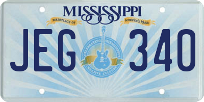 MS license plate JEG340