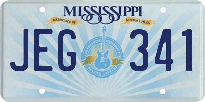 MS license plate JEG341