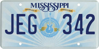 MS license plate JEG342