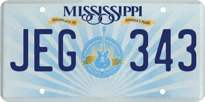 MS license plate JEG343