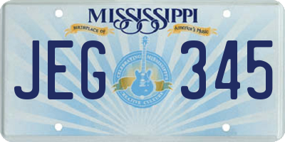 MS license plate JEG345