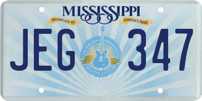 MS license plate JEG347