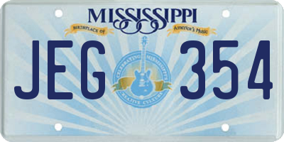 MS license plate JEG354