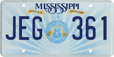 MS license plate JEG361