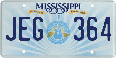 MS license plate JEG364