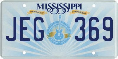 MS license plate JEG369