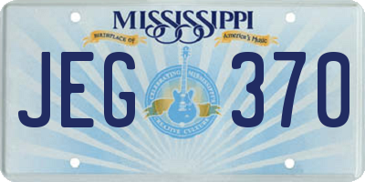 MS license plate JEG370