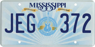 MS license plate JEG372