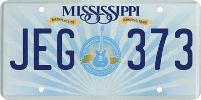 MS license plate JEG373