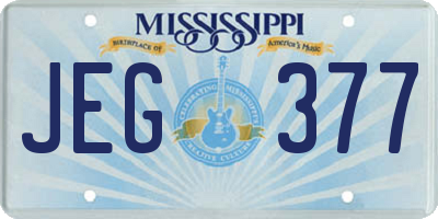 MS license plate JEG377