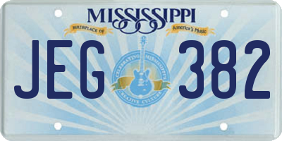 MS license plate JEG382