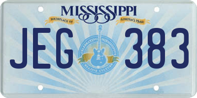 MS license plate JEG383