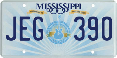 MS license plate JEG390