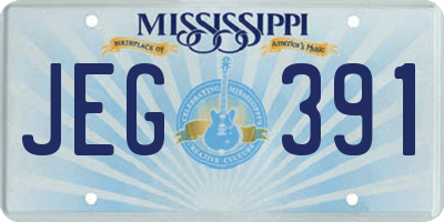 MS license plate JEG391