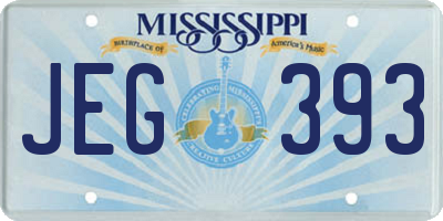 MS license plate JEG393