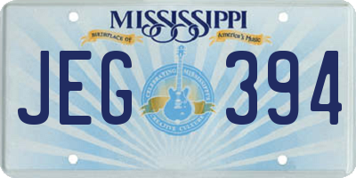 MS license plate JEG394