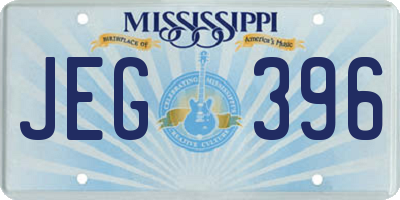 MS license plate JEG396