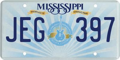 MS license plate JEG397