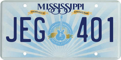 MS license plate JEG401