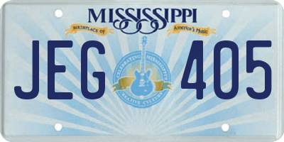 MS license plate JEG405