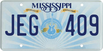 MS license plate JEG409