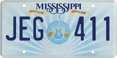 MS license plate JEG411