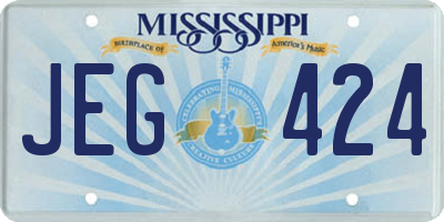 MS license plate JEG424