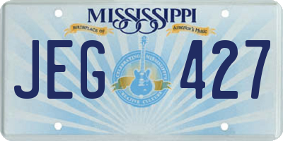 MS license plate JEG427