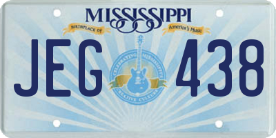 MS license plate JEG438