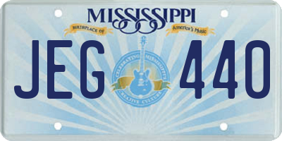 MS license plate JEG440