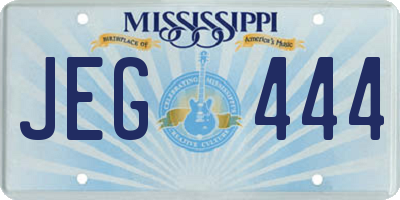 MS license plate JEG444