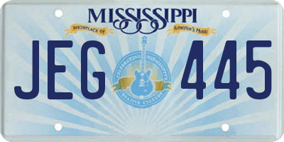 MS license plate JEG445