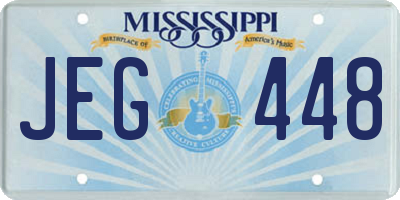 MS license plate JEG448