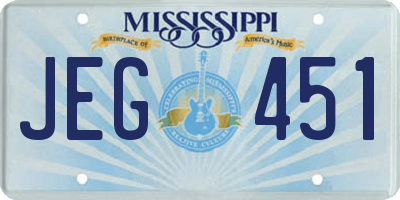 MS license plate JEG451
