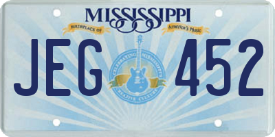 MS license plate JEG452