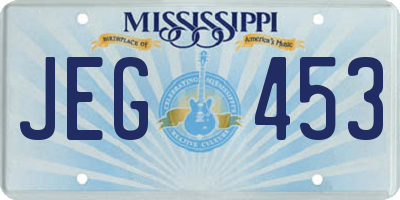 MS license plate JEG453