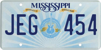 MS license plate JEG454