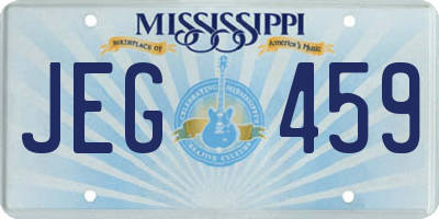 MS license plate JEG459
