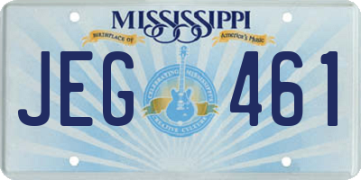 MS license plate JEG461