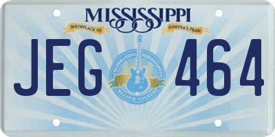 MS license plate JEG464
