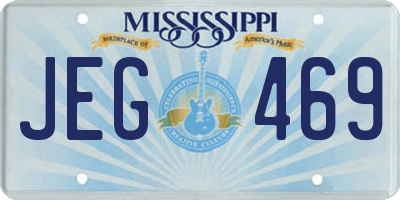 MS license plate JEG469