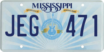 MS license plate JEG471