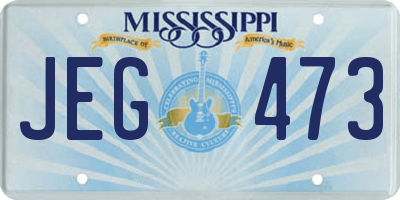 MS license plate JEG473