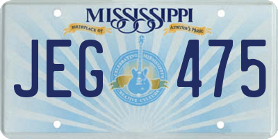 MS license plate JEG475