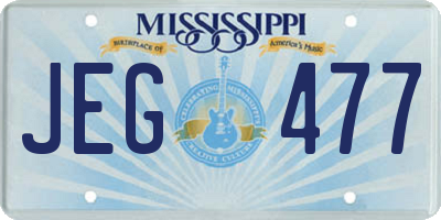 MS license plate JEG477
