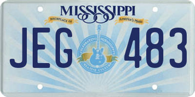 MS license plate JEG483