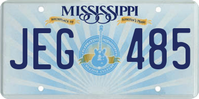 MS license plate JEG485