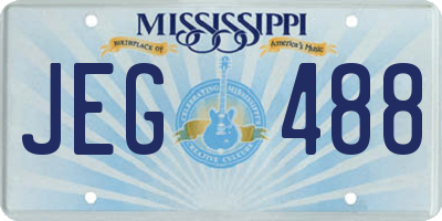 MS license plate JEG488