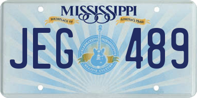 MS license plate JEG489