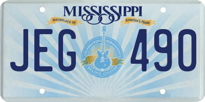 MS license plate JEG490